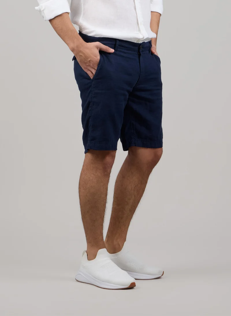 Just Nature  100% Linen Classic Fit Resort Shorts for Men | Best Price UAE